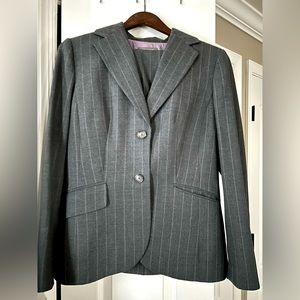 Ann Taylor Grey Wool Pants Suit size 10